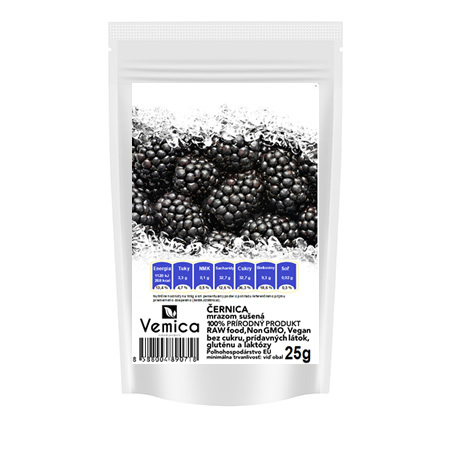 Mrazom sušená, lyofilizovaná ČERNICA / 25g