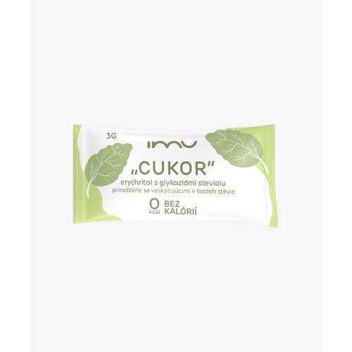 "Cukor" 0 kcal BEZ KALORII erythitol + stévia 3g 