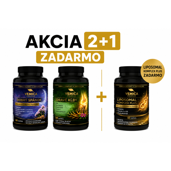 VEMICA Dobrý spánok + Zdravé kĺby + Liposomal komplex PLUS zdarma